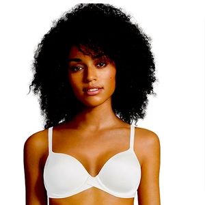 Maidenform 40D One Fabulous Fit Underwire T-Shirt Bra in White - convertible